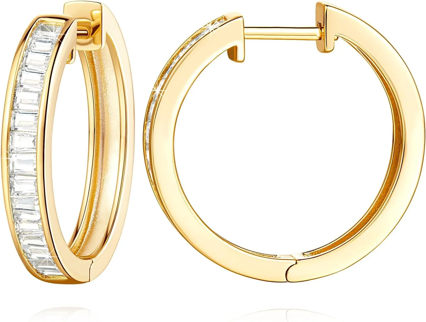 14K Gold Hoop Earrings for Women Trendy Gold Huggie Hoop Earrings Dainty Earrings Hoops 23mm