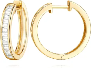 14K Gold Hoop Earrings for Women Trendy Gold Huggie Hoop Earrings Dainty Earrings Hoops 23mm