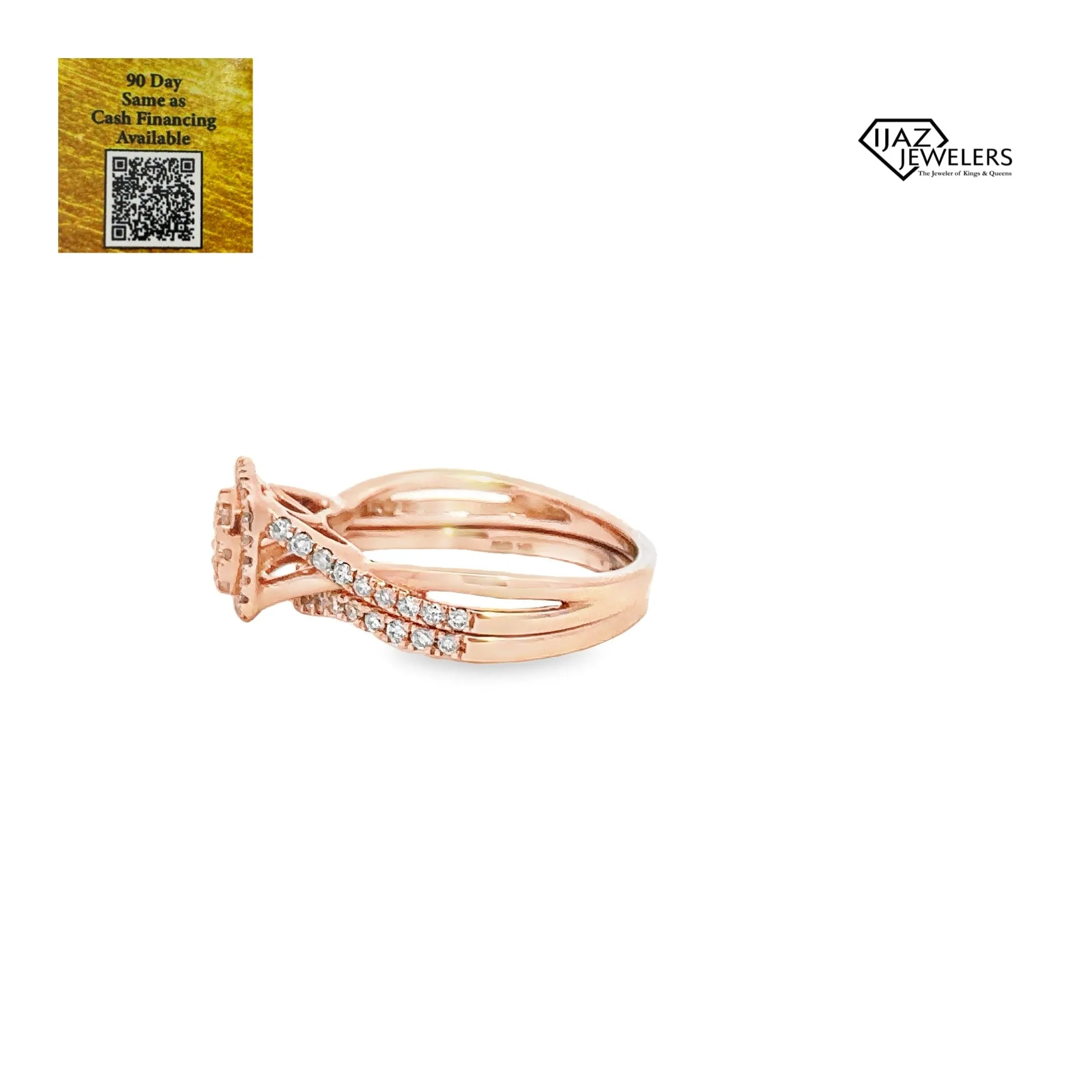 14K Rose Gold 0.68 CTW Ladies Diamond Wedding Set