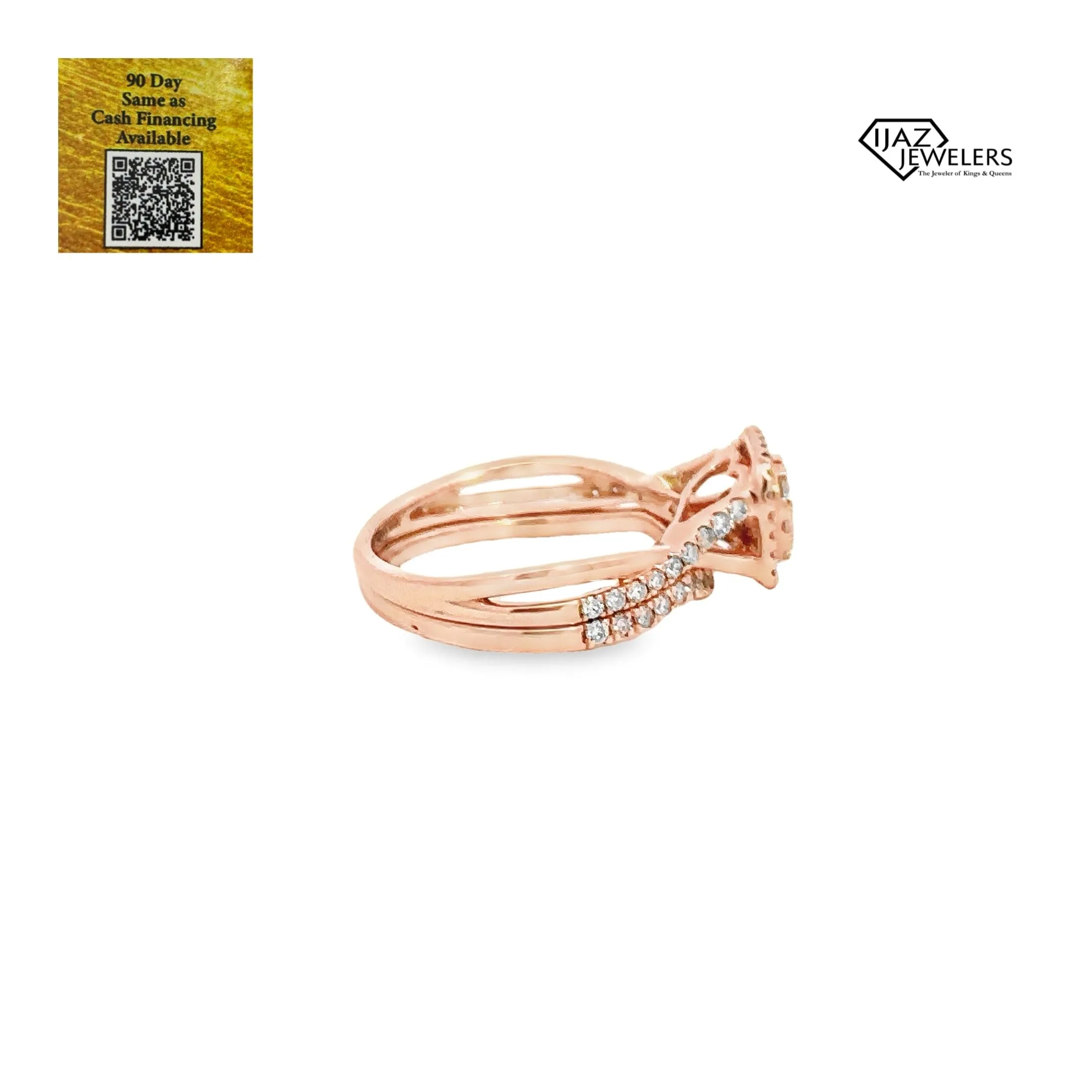 14K Rose Gold 0.68 CTW Ladies Diamond Wedding Set