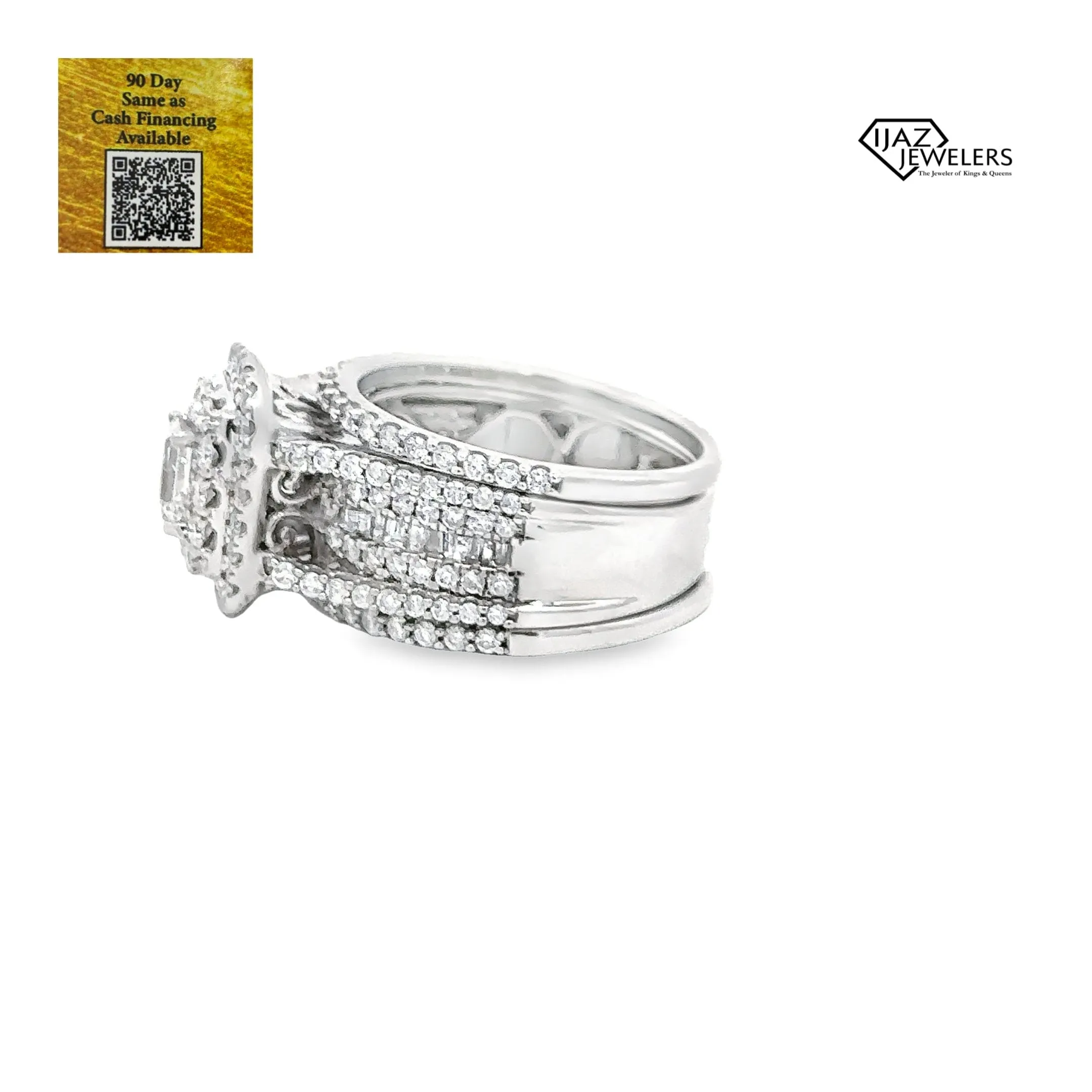 14K White Gold 2.52 CTW Diamond Ladies Wedding Set