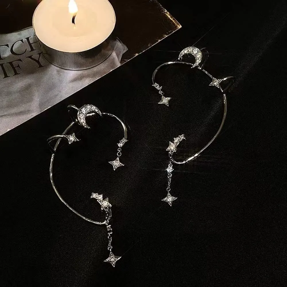 2PCS Women's Clip-On Earrings Hook Without Pierced