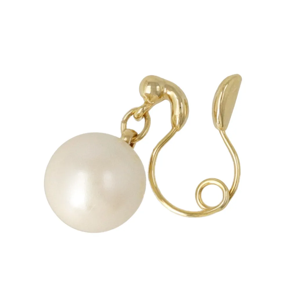 8mm Faux Pearl Loop Fit Clip Ons