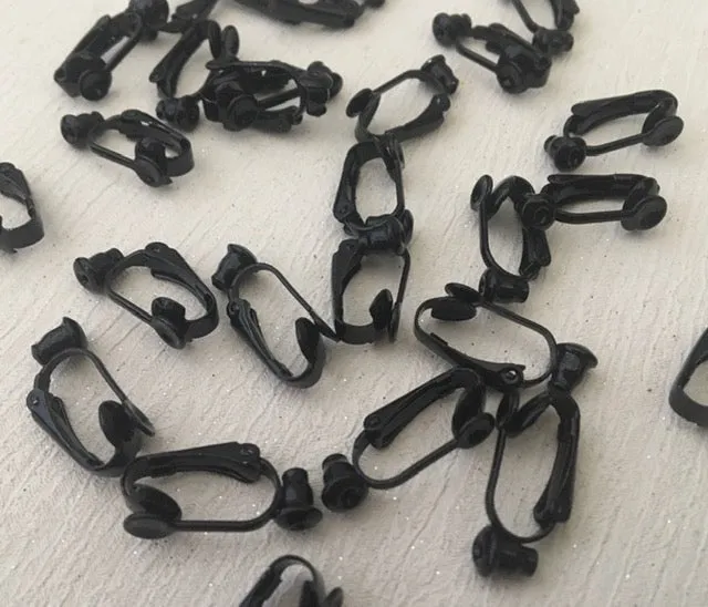 Black Colour Vacuum Plated 304 Stainless Steel Clip-On Post Converter Earring
