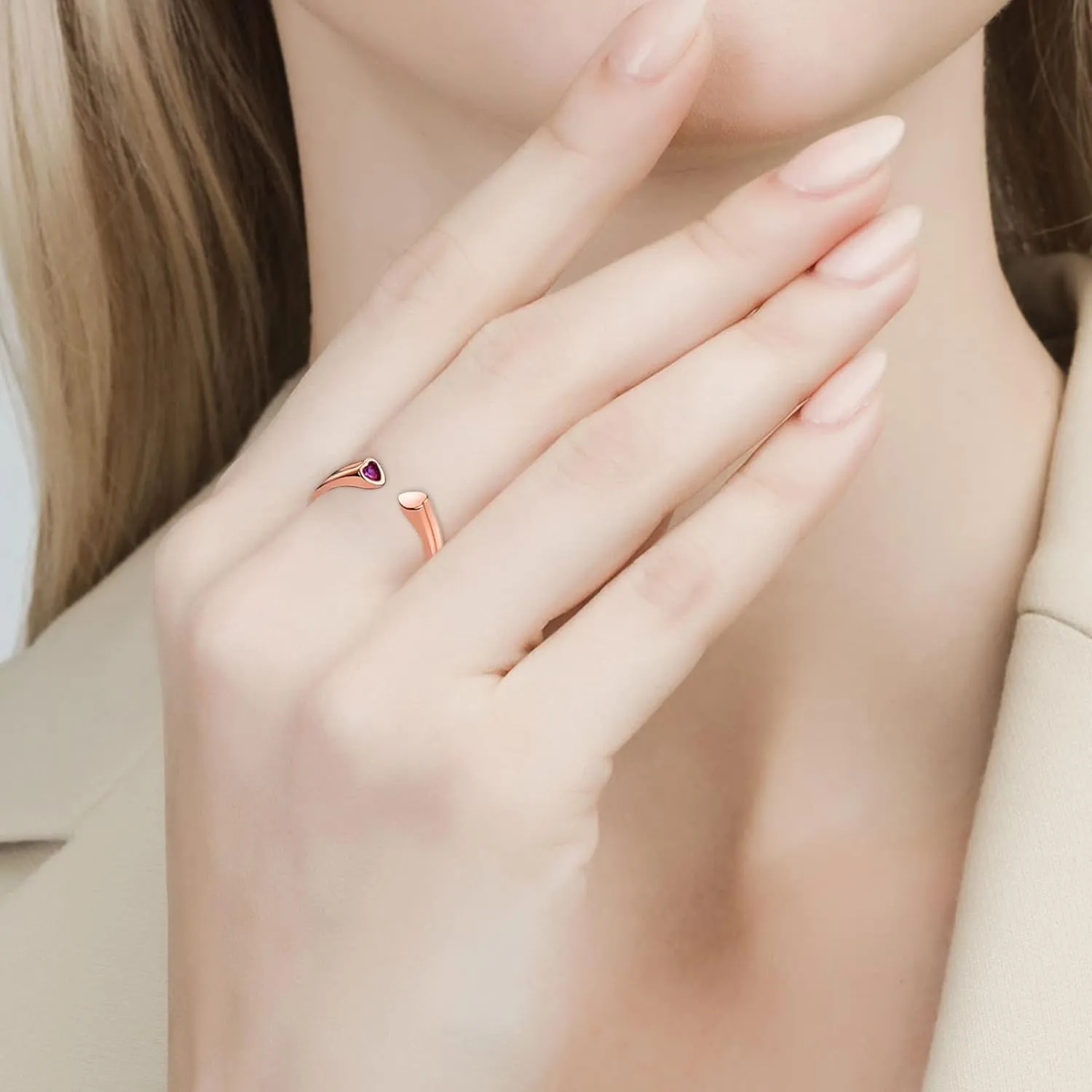Cute Anxiety Ring Fashion Ring Female Index Light Finger Ring Adjustable Luxury Ring Rings Earthy Rings