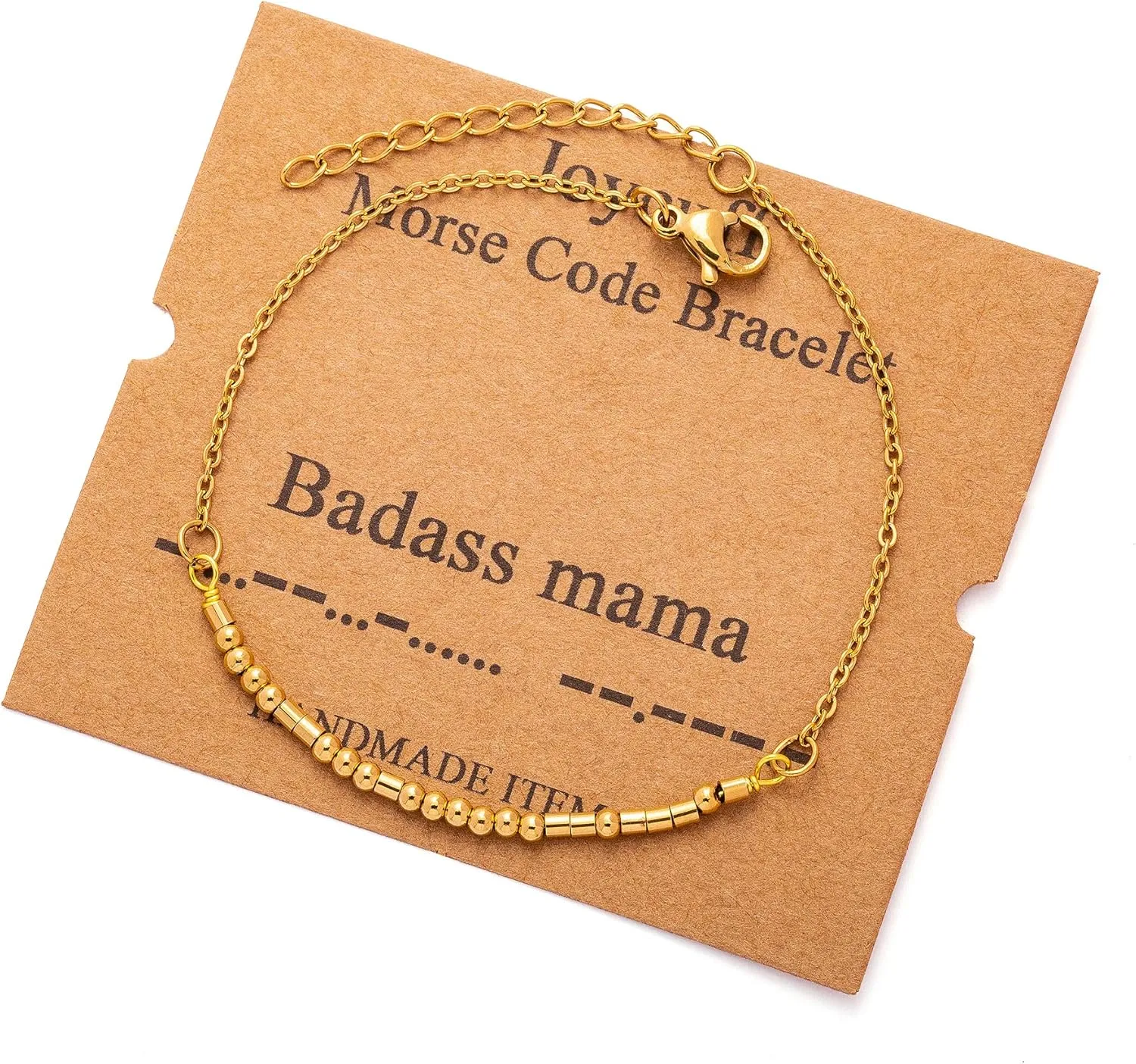 JoycuFF Morse Code Bracelets Gifts for Women Teen Girls, Inspirational Secret Message Bracelet for Women, Fashion Encouragement Ideas Gifts for Daughter Sister Mom Friends