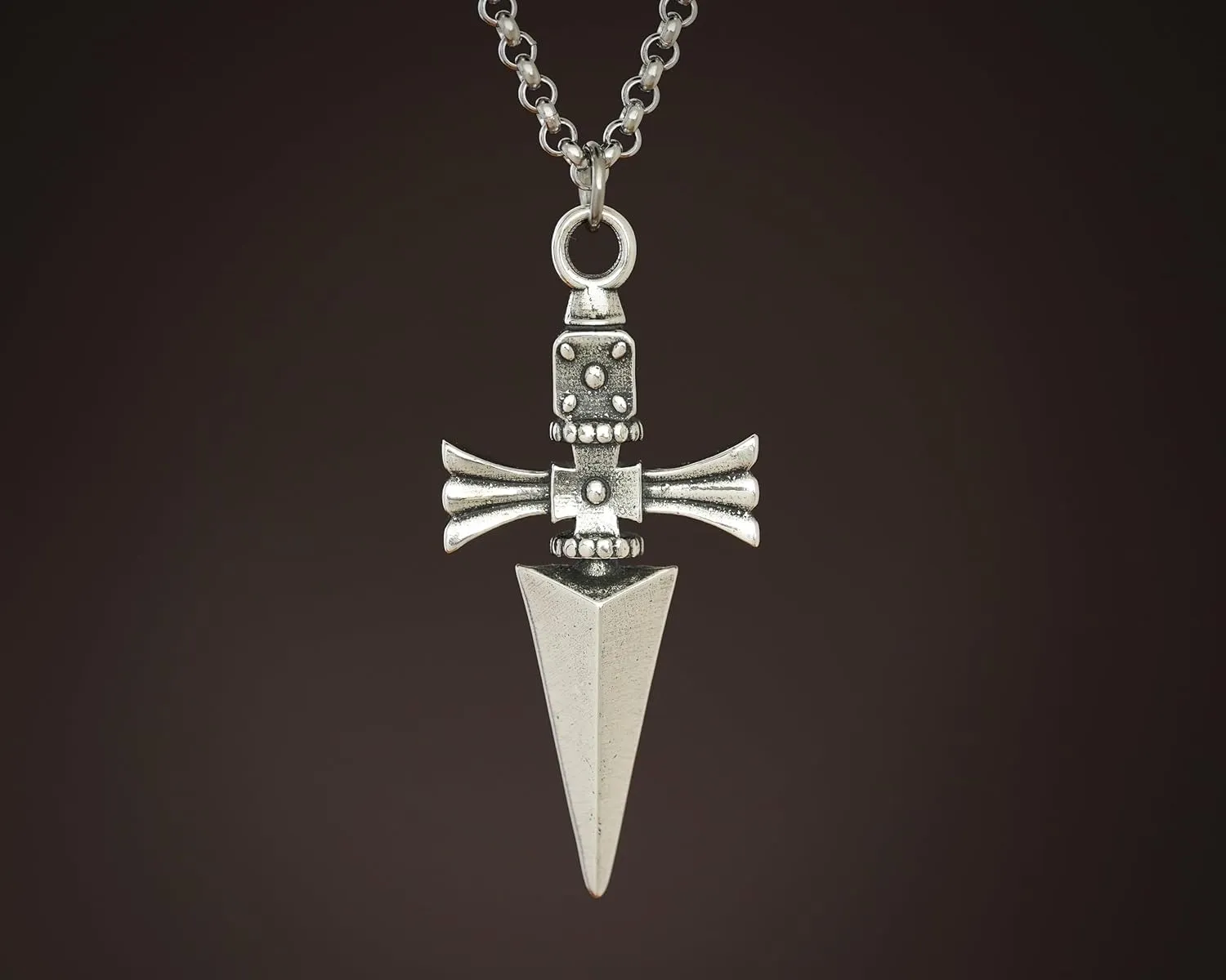 Judgement Chain Necklace Pendant Jewelry H x H Charm Small (sterling-silver)