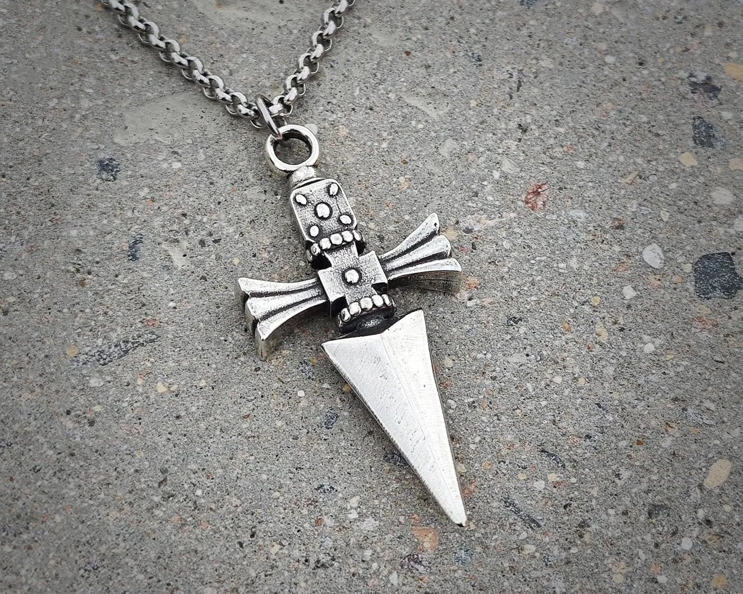 Judgement Chain Necklace Pendant Jewelry H x H Charm Small (sterling-silver)