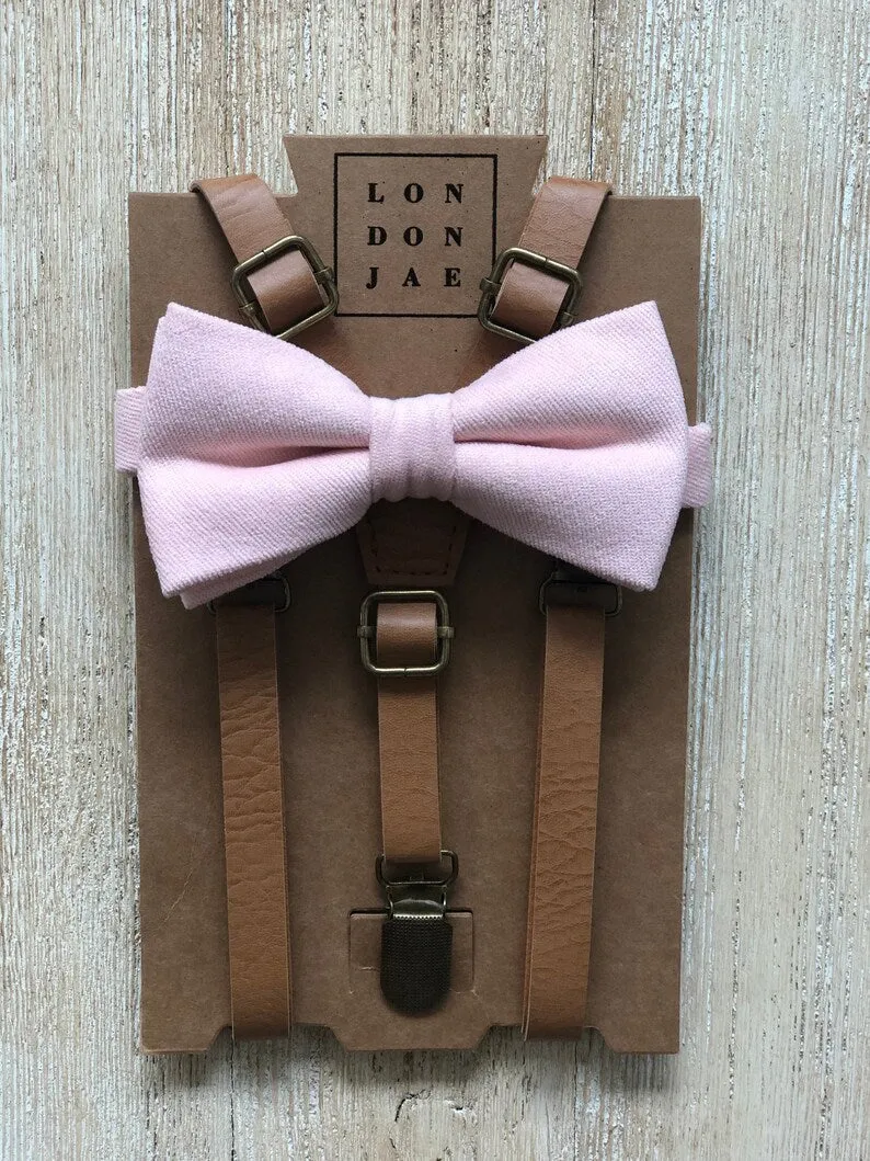 Light Pink Cotton Bow Tie