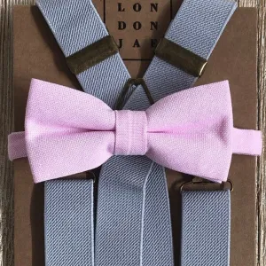 Light Pink Cotton Bow Tie