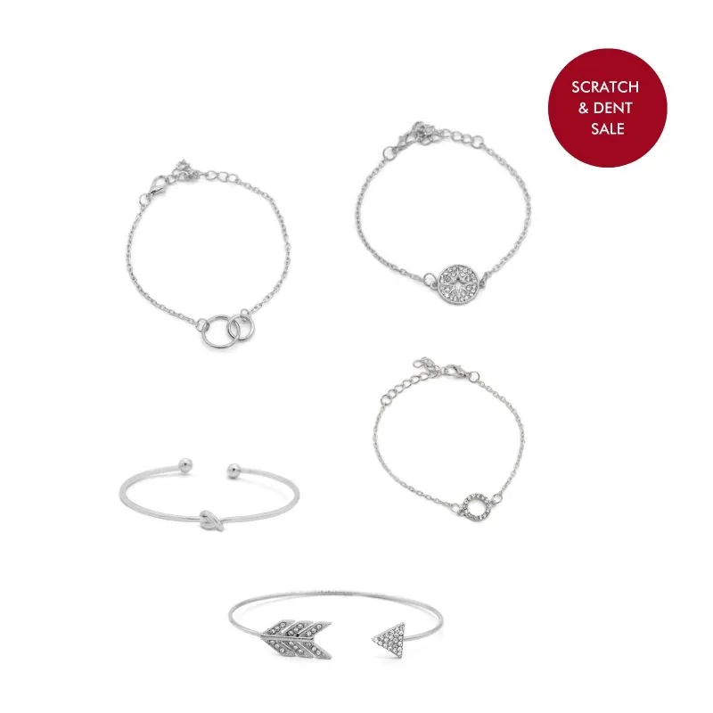 Nomadic Set Of 5 Silver Bracelets - Sample