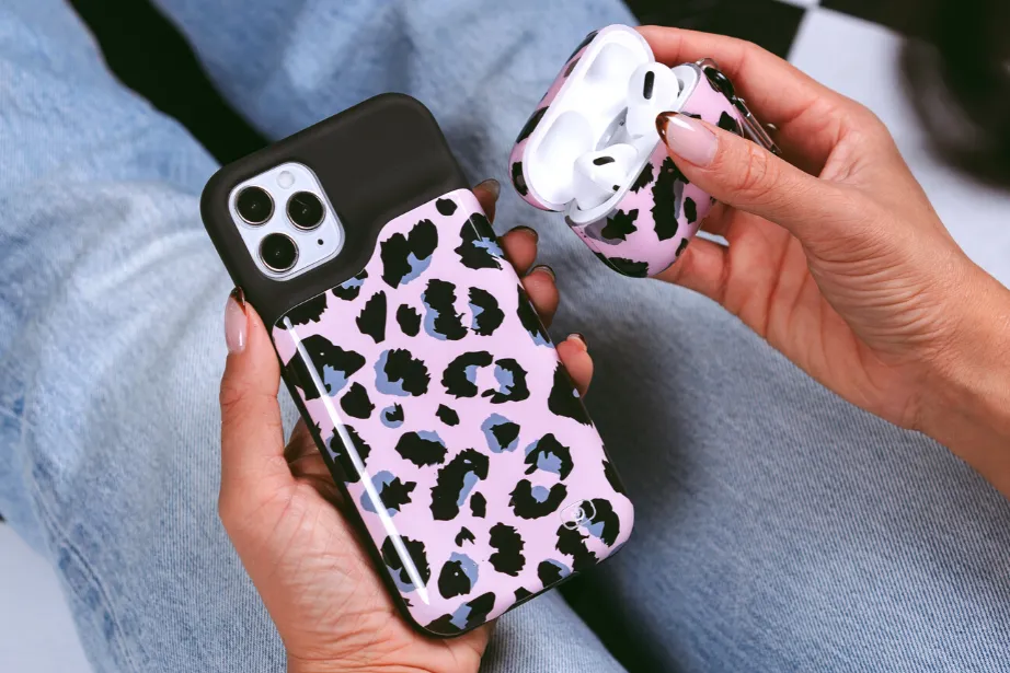 Pink Leopard AirPod Holder