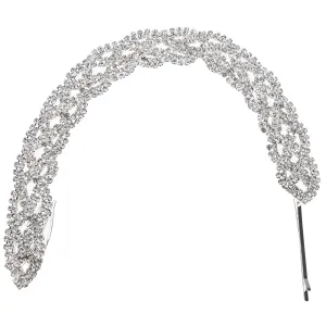 Rhinestone Braid Headband Crystal Hair Accessory for Women Stylish Ponytail Clip Eye Catching Braid Design for Weddings and Parties
