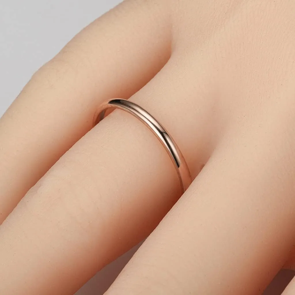 Stainless Steel Promise Statement Wedding Band for Women,Stackable Tungsten Steel Thumb Ring for Valentine's Day Mother's Day