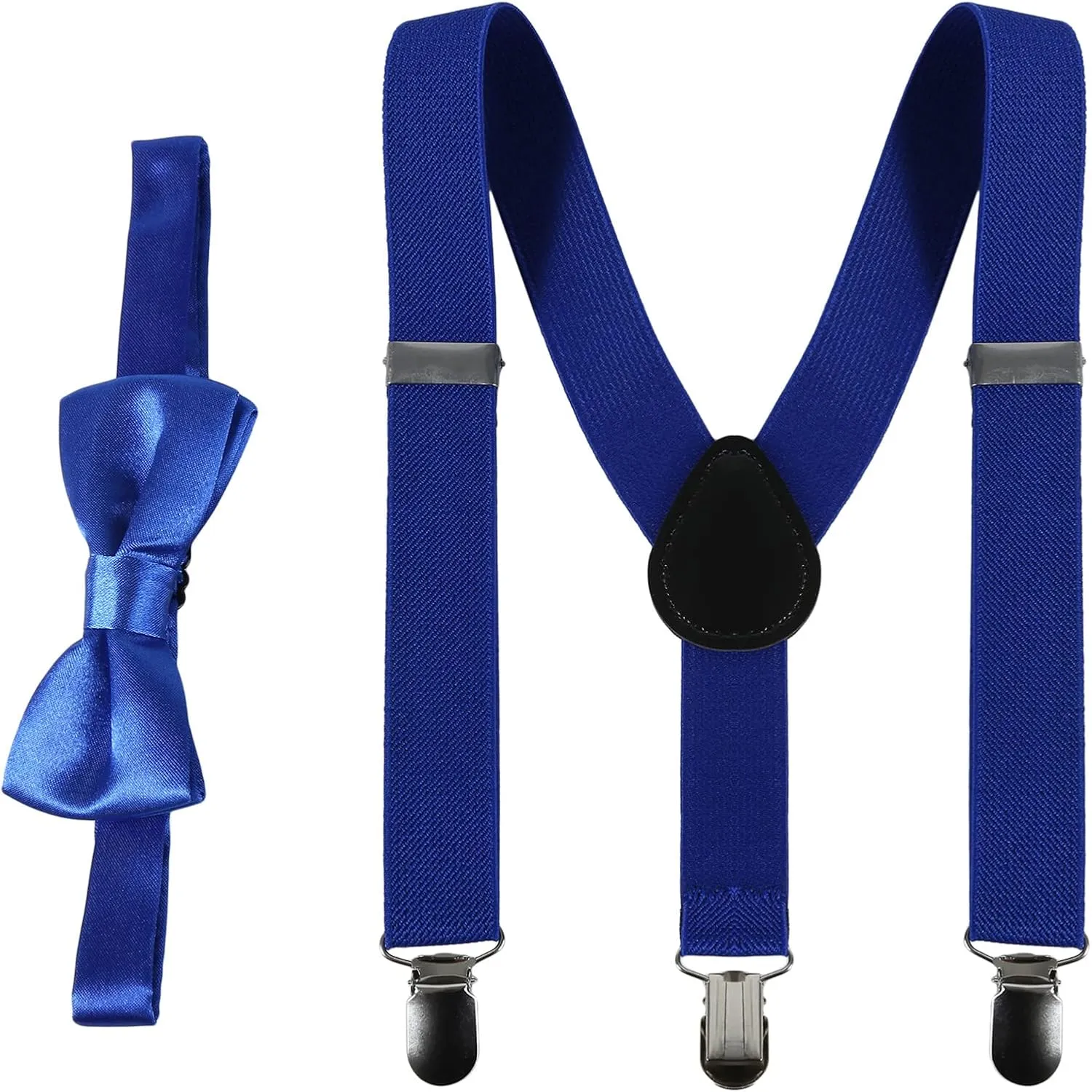 Tie Suspenders Set for Kids Elastic Adjustable Suspenders with Bow Ties Classic Braces Bowtie Set Trouser Hanging Clip