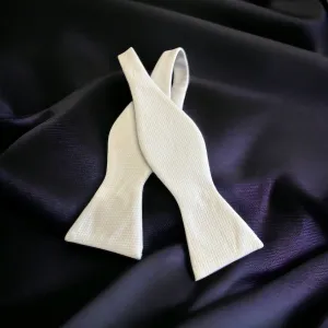 White Marcella Self Tie Bow Tie