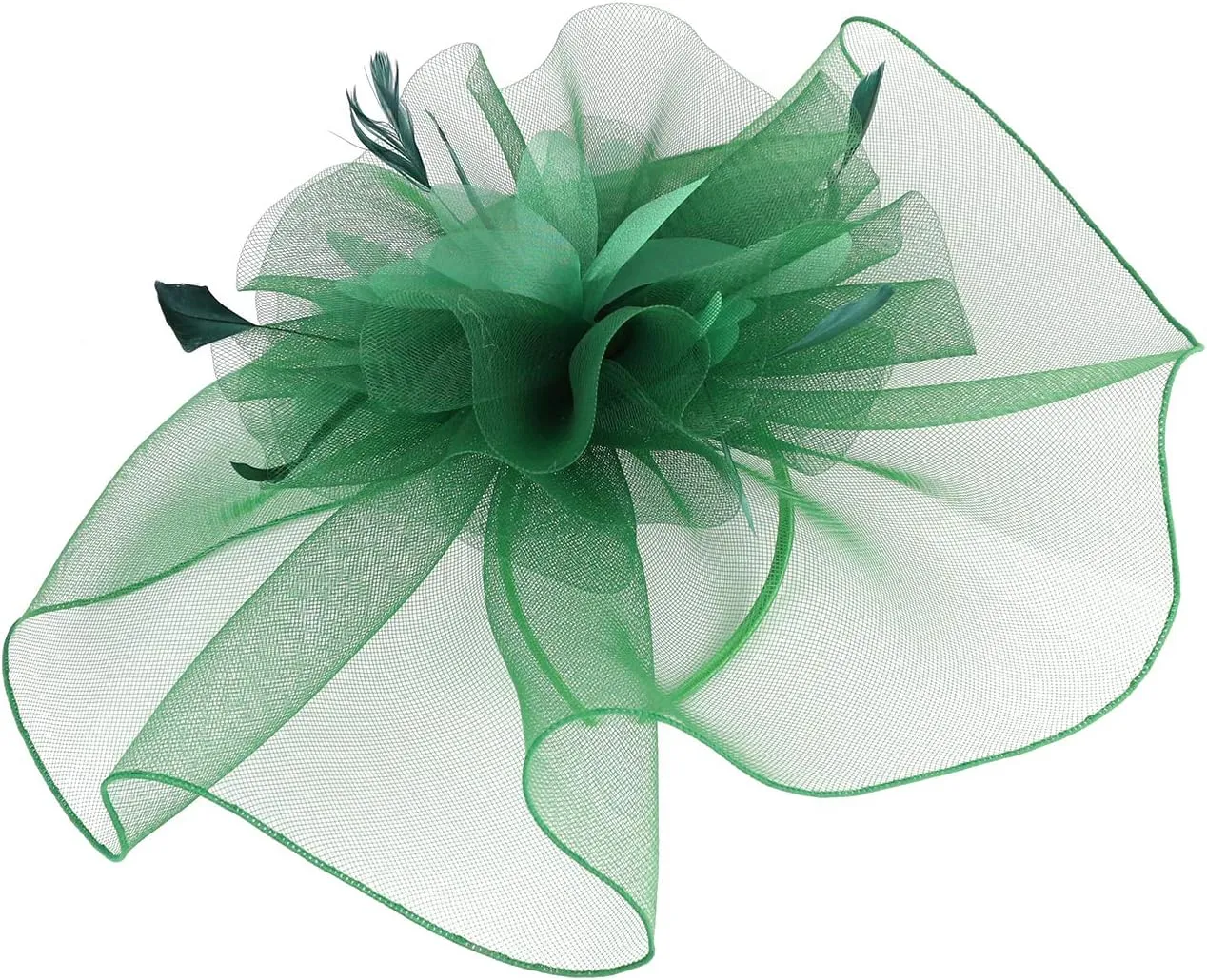 Women's Fascinators Hat for Women Tea Party Headband Wedding Cocktail Flower Mesh Feathers Hair Clip