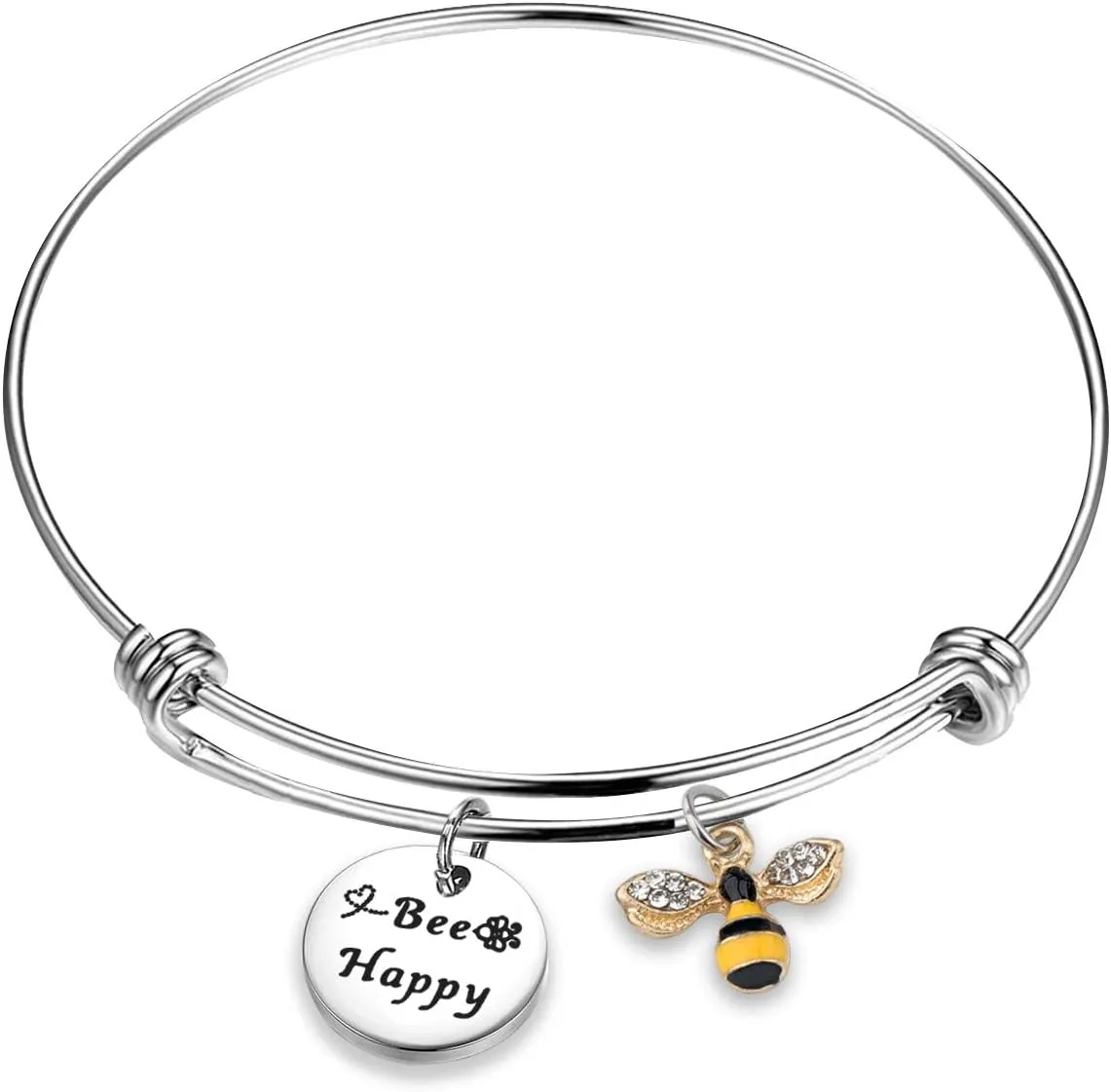 WUSUANED Honey Bee Bracelet Charm Good Luck Gift Jewelry Inspirational For Bee Lovers